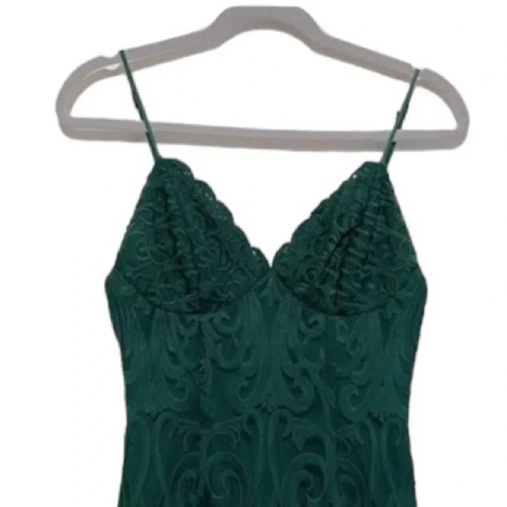 Bardot Evergreen Gia Crochet Lace V-Neck Adjustable Straps Mini Dress Size 6